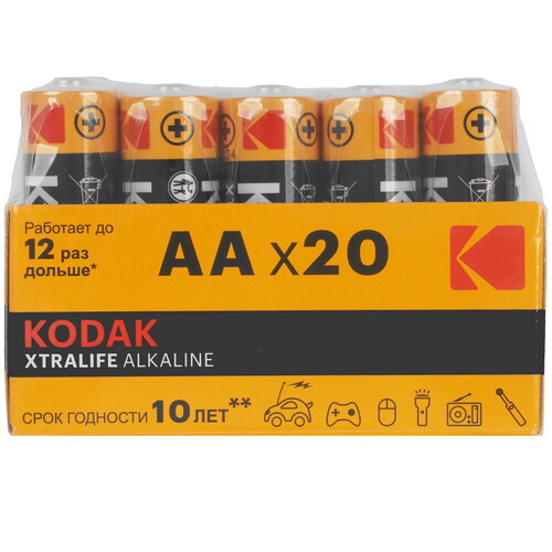 Купить Батарейка Kodak LR6-20 bulk XTRALIFE Alkaline AA (LR6/ER14505/FR6/R6P)  9253195. Характеристики, отзывы и цены в Донецке