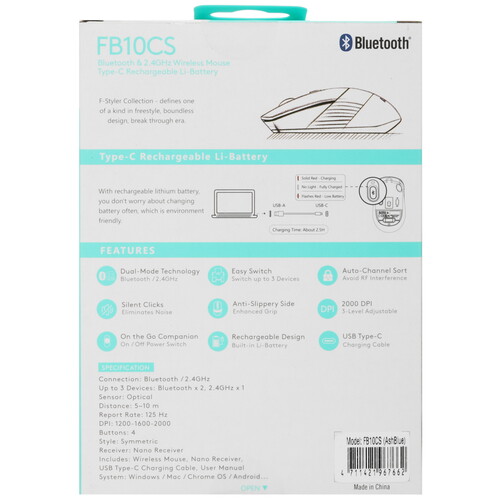 Купить Мышь беспроводная A4Tech Fstyler FB10CS  5468282. Характеристики, отзывы и цены в Донецке