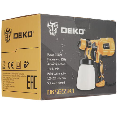 Купить Краскопульт DEKO DKSG55K1  5304325. Характеристики, отзывы и цены в Донецке