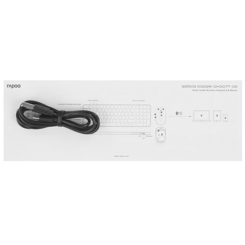 Купить Клавиатура+мышь беспроводная   RAPOO 9350S черный  9284433. Характеристики, отзывы и цены в Донецке