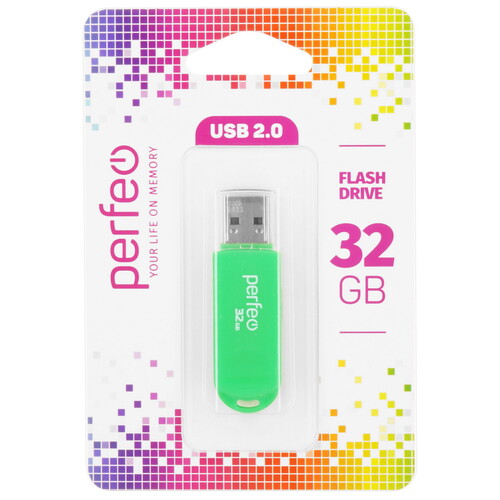 Купить Память USB Flash 32 ГБ Perfeo C03 [PF-C03G032]  9209287. Характеристики, отзывы и цены в Донецке