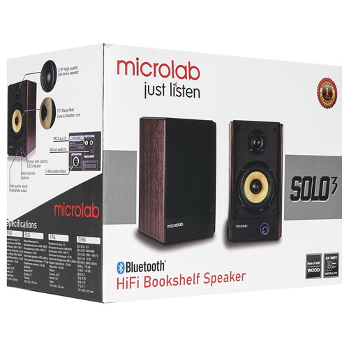 Купить Колонки Microlab SOLO 3 коричневый  5472769. Характеристики, отзывы и цены в Донецке