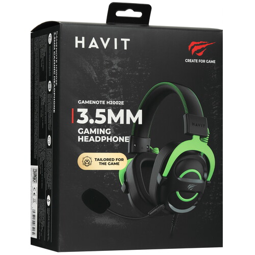 Купить Проводные наушники HAVIT H2002E зеленый 2025  9271086. Характеристики, отзывы и цены в Донецке