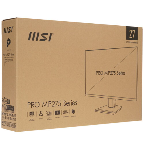 Купить 27" Монитор MSI PRO MP275Q черный  5453097. Характеристики, отзывы и цены в Донецке
