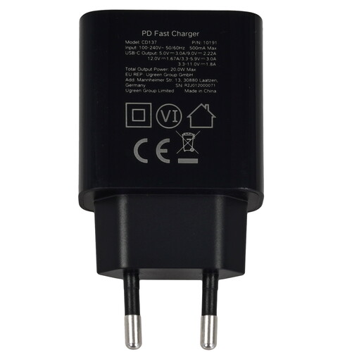 Купить Сетевое зарядное устройство Ugreen CD137 черный  5478760. Характеристики, отзывы и цены в Донецке