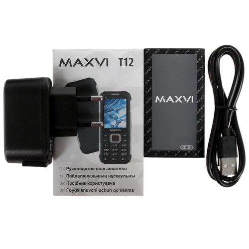 Купить Сотовый телефон Maxvi T12 синий/черный  5058822. Характеристики, отзывы и цены в Донецке
