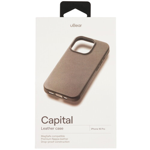 Купить Накладка  uBear Capital Leather Case для Apple iPhone 16 Pro серый  5474384. Характеристики, отзывы и цены в Донецке