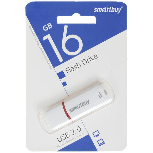 Купить Память USB Flash 16 ГБ Smartbuy Crown [SB16GBCRW-W]  1607814. Характеристики, отзывы и цены в Донецке