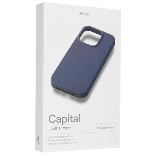 Купить Накладка  uBear Capital Leather Case для Apple iPhone 15 Pro Max синий  5460661. Характеристики, отзывы и цены в Донецке