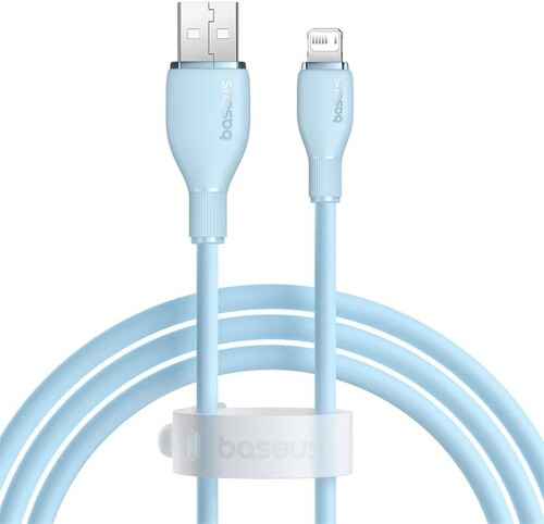 Купить Кабель круглый Baseus Lightning 8-pin - USB 2.0 Type-A голубой 1.2 м  9260742. Характеристики, отзывы и цены в Донецке
