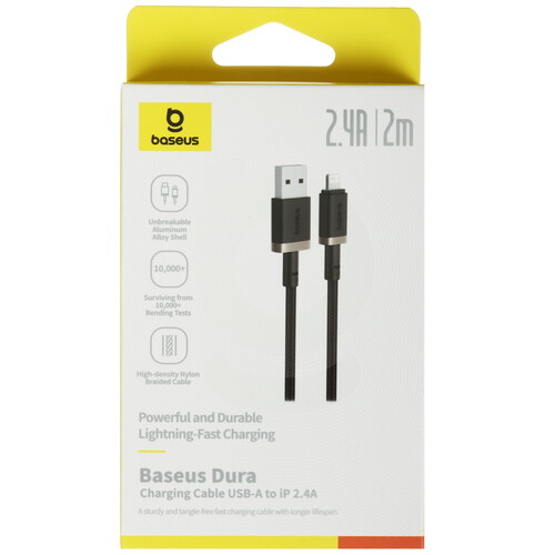 Купить Кабель круглый Baseus Lightning 8-pin - USB 2.0 Type-A золотистый 2 м  5627543. Характеристики, отзывы и цены в Донецке