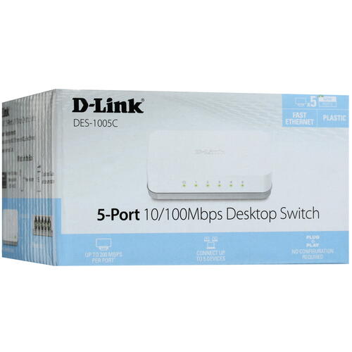 Купить Коммутатор D-Link DES-1005C/B  5335938. Характеристики, отзывы и цены в Донецке