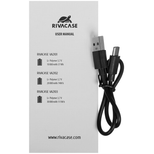 Купить Портативный аккумулятор RIVACASE VA2102 черный  9260613. Характеристики, отзывы и цены в Донецке