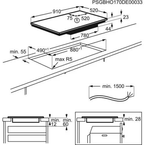 Купить Индукционная варочная поверхность AEG IKE95454FB  9105501. Характеристики, отзывы и цены в Донецке