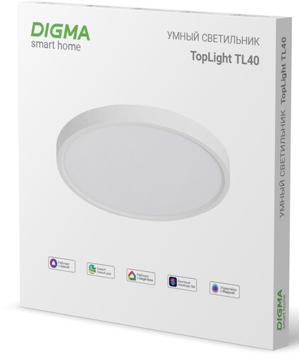 Купить Светильник потолочный Digma TopLight TL40 белый/белый  5485756. Характеристики, отзывы и цены в Донецке