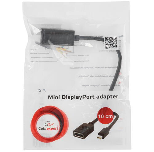 Купить Переходник однонаправленный Cablexpert mini DisplayPort - DisplayPort, 0.16 м  5452196. Характеристики, отзывы и цены в Донецке