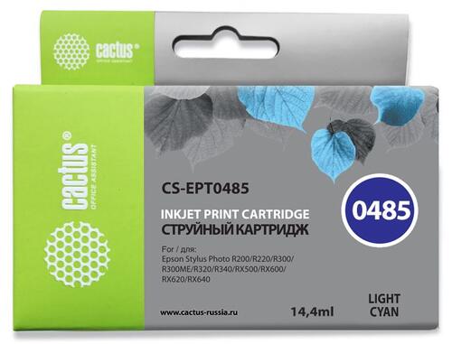 Купить Картридж Cactus CS-EPT0485 светло-голубой  7930545. Характеристики, отзывы и цены в Донецке