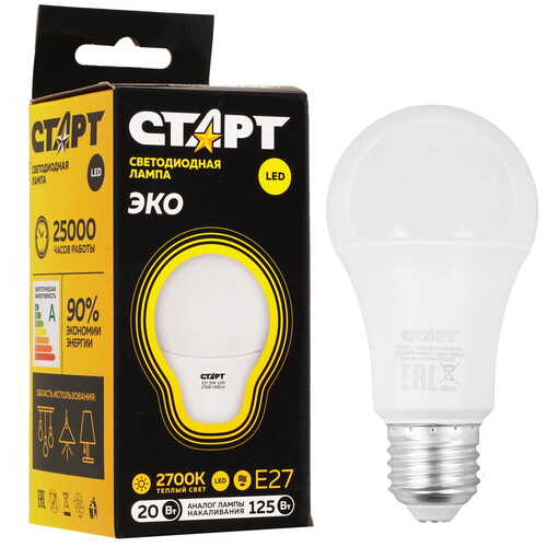 Купить Лампа светодиодная Старт LEDGLSE27 20W 30 WS  9180311. Характеристики, отзывы и цены в Донецке