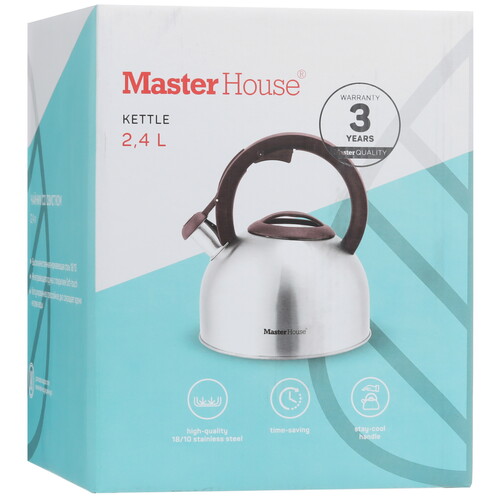 Купить Чайник для плиты Master House Antonio 75360 серебристый  5451865. Характеристики, отзывы и цены в Донецке