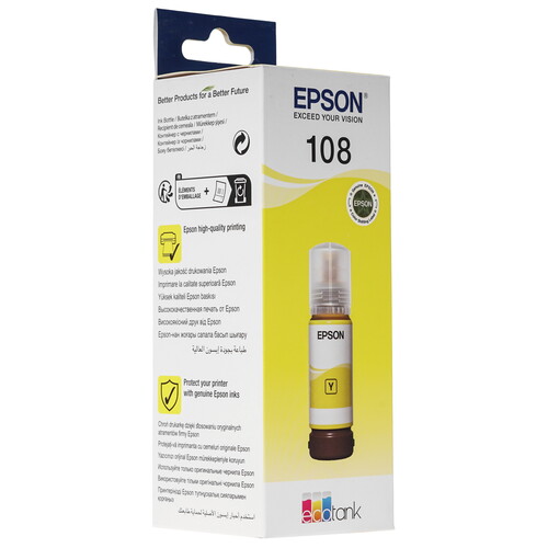 Купить Чернила  Epson 108 (C13T09C44A) желтый  5406711. Характеристики, отзывы и цены в Донецке