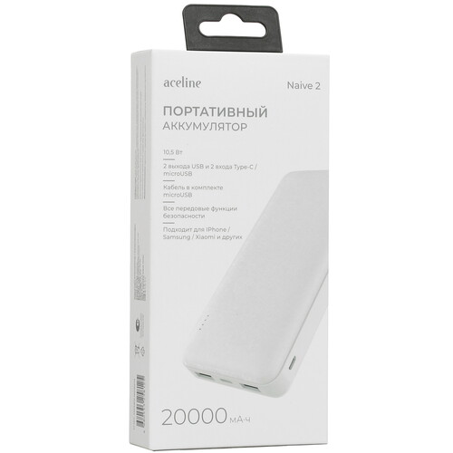 Купить Портативный аккумулятор Aceline Naive 2 белый  5400536. Характеристики, отзывы и цены в Донецке