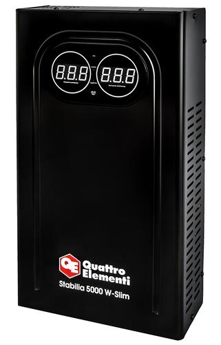 Купить Стабилизатор напряжения QUATTRO ELEMENTI Stabilia 5000 W-Slim  9115108. Характеристики, отзывы и цены в Донецке
