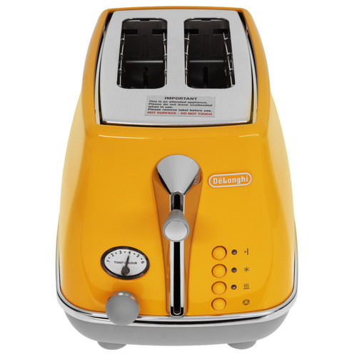 Купить Тостер DeLonghi CTOC2103.Y желтый  5935234. Характеристики, отзывы и цены в Донецке