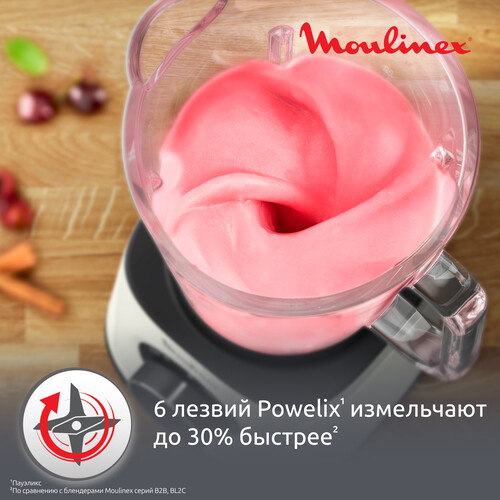 Купить Блендер стационарный Moulinex LM771AF0 белый  9228033. Характеристики, отзывы и цены в Донецке