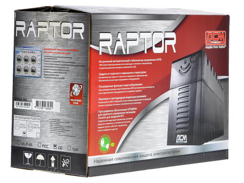 Купить ИБП Powercom Raptor RPT-1000A  0187462. Характеристики, отзывы и цены в Донецке