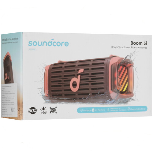 Купить Портативная колонка Anker Soundcore Boom 3i, коричневый  5628448. Характеристики, отзывы и цены в Донецке