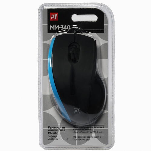 Купить Мышь проводная Defender MM-340 голубой  8106375. Характеристики, отзывы и цены в Донецке
