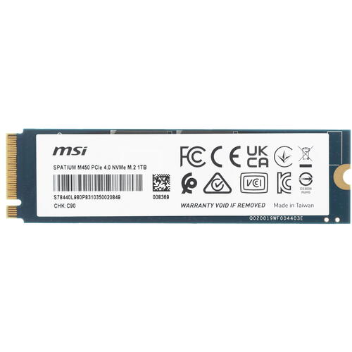Купить 1000 ГБ M.2 NVMe накопитель MSI SPATIUM M450 [S78-440L980-P83]  5440375. Характеристики, отзывы и цены в Донецке