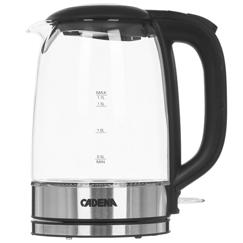 Купить Электрочайник CADENA KC500G черный  9227006. Характеристики, отзывы и цены в Донецке