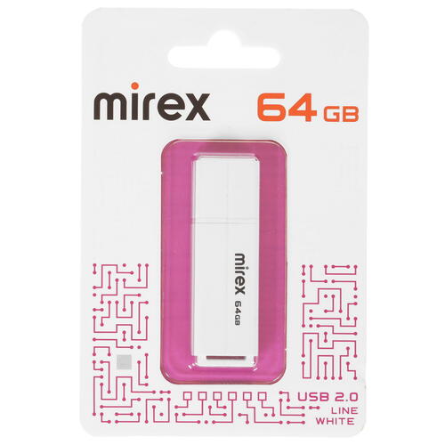 Купить Память USB Flash 64 ГБ Mirex LINE [13600-FMULWH64]  5459816. Характеристики, отзывы и цены в Донецке