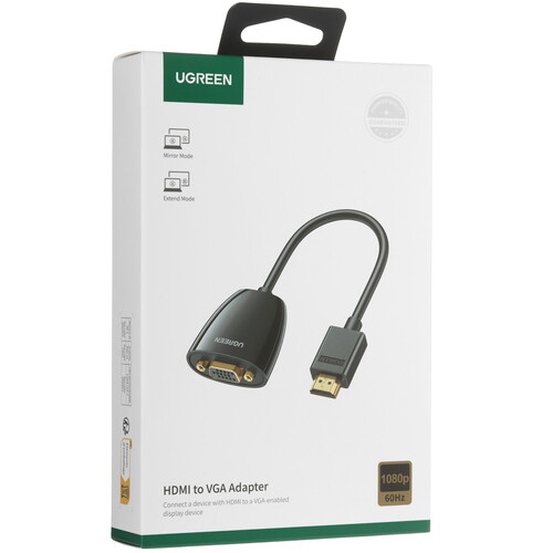 Купить Переходник однонаправленный Ugreen HDMI - VGA, 0.25 м  5478796. Характеристики, отзывы и цены в Донецке