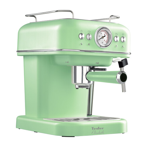 Купить Кофеварка рожковая Tesler ECM-245 GREEN зеленый  9130744. Характеристики, отзывы и цены в Донецке