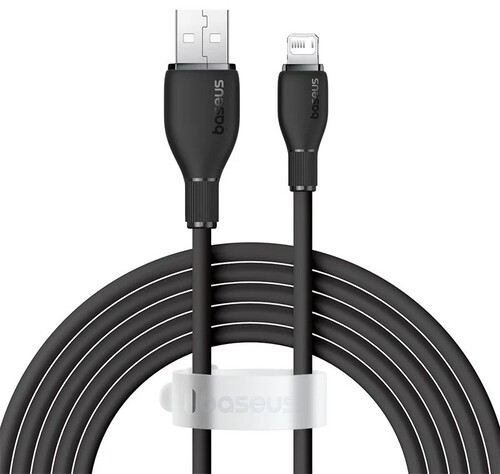 Купить Кабель круглый Baseus Lightning 8-pin - USB 2.0 Type-A черный 2 м  9260739. Характеристики, отзывы и цены в Донецке
