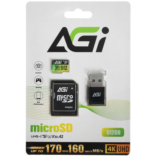 Купить Карта памяти AGI Supreme Pro microSDXC 512 ГБ  5621163. Характеристики, отзывы и цены в Донецке