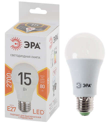 Купить Лампа светодиодная ЭРА LED smd A60-15w-827-E27  1104293. Характеристики, отзывы и цены в Донецке