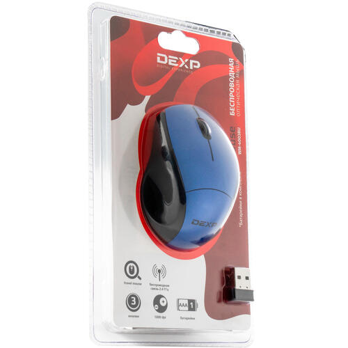 Купить Мышь беспроводная DEXP WM-4003BU  синий  1118194. Характеристики, отзывы и цены в Донецке