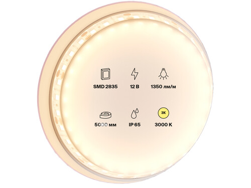 Купить Светодиодная лента Maytoni 12В 2835 14.4Вт/м 3000K 5м IP65  9184963. Характеристики, отзывы и цены в Донецке