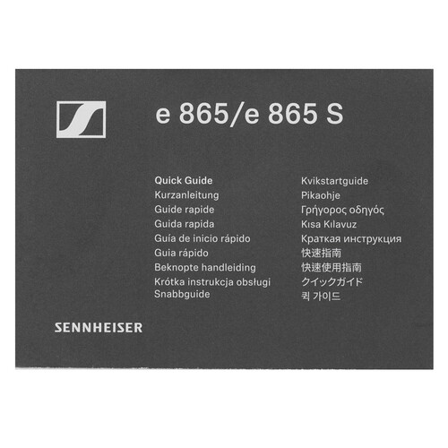 Купить Микрофон Sennheiser E 865-S серый  9241625. Характеристики, отзывы и цены в Донецке