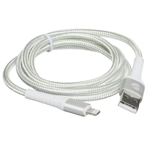 Купить Кабель круглый DEPPA Lightning 8-pin - USB 2.0 Type-A белый 1 м  9113452. Характеристики, отзывы и цены в Донецке