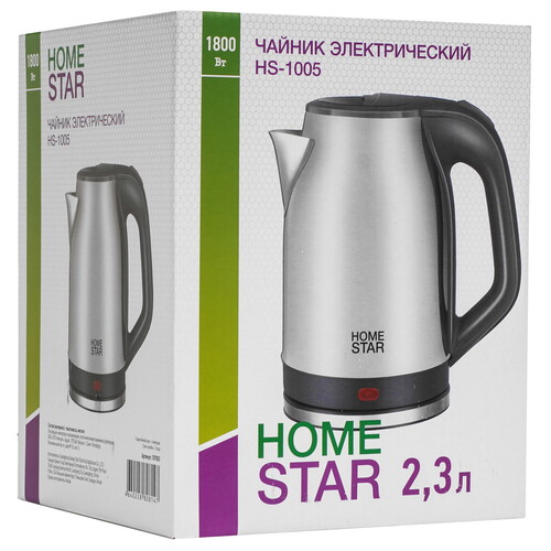 Купить Электрочайник Homestar HS-1005 серый  9062644. Характеристики, отзывы и цены в Донецке
