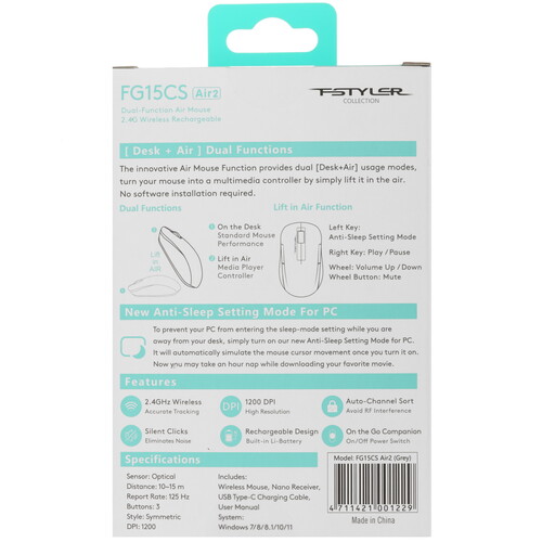 Купить Мышь беспроводная A4Tech Fstyler FG15CS Air2  5605437. Характеристики, отзывы и цены в Донецке