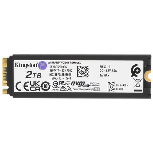 Купить 2000 ГБ M.2 NVMe накопитель Kingston FURY Renegade [SFYRDK/2000G]  5092103. Характеристики, отзывы и цены в Донецке