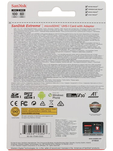 Купить Карта памяти SanDisk Extreme microSDHC 32 ГБ [SDSQXAF-032G-GN6MA]  1256804. Характеристики, отзывы и цены в Донецке