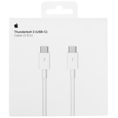 Купить Кабель круглый Apple Thunderbolt 3 (USB Type-C) - Thunderbolt 3 (USB Type-C) белый 0.8 м  1355018. Характеристики, отзывы и цены в Донецке