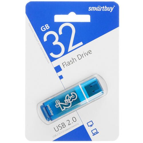 Купить Память USB Flash 32 ГБ Smartbuy Glossy [SB32GBGS-B]  5446915. Характеристики, отзывы и цены в Донецке