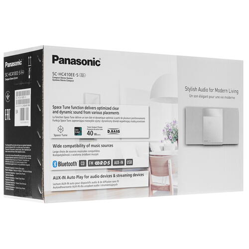 Купить Аудиосистема Panasonic SC-HC410 серебристый  1395107. Характеристики, отзывы и цены в Донецке